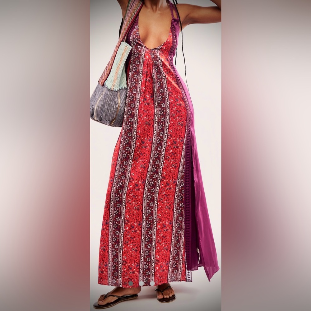 NWT!! Free People Bohemian Nights Maxi Slip Dress